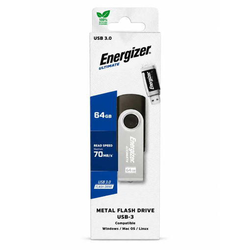 Picture of ENERGIZER USB METAL FLASH DRIVE 64GB